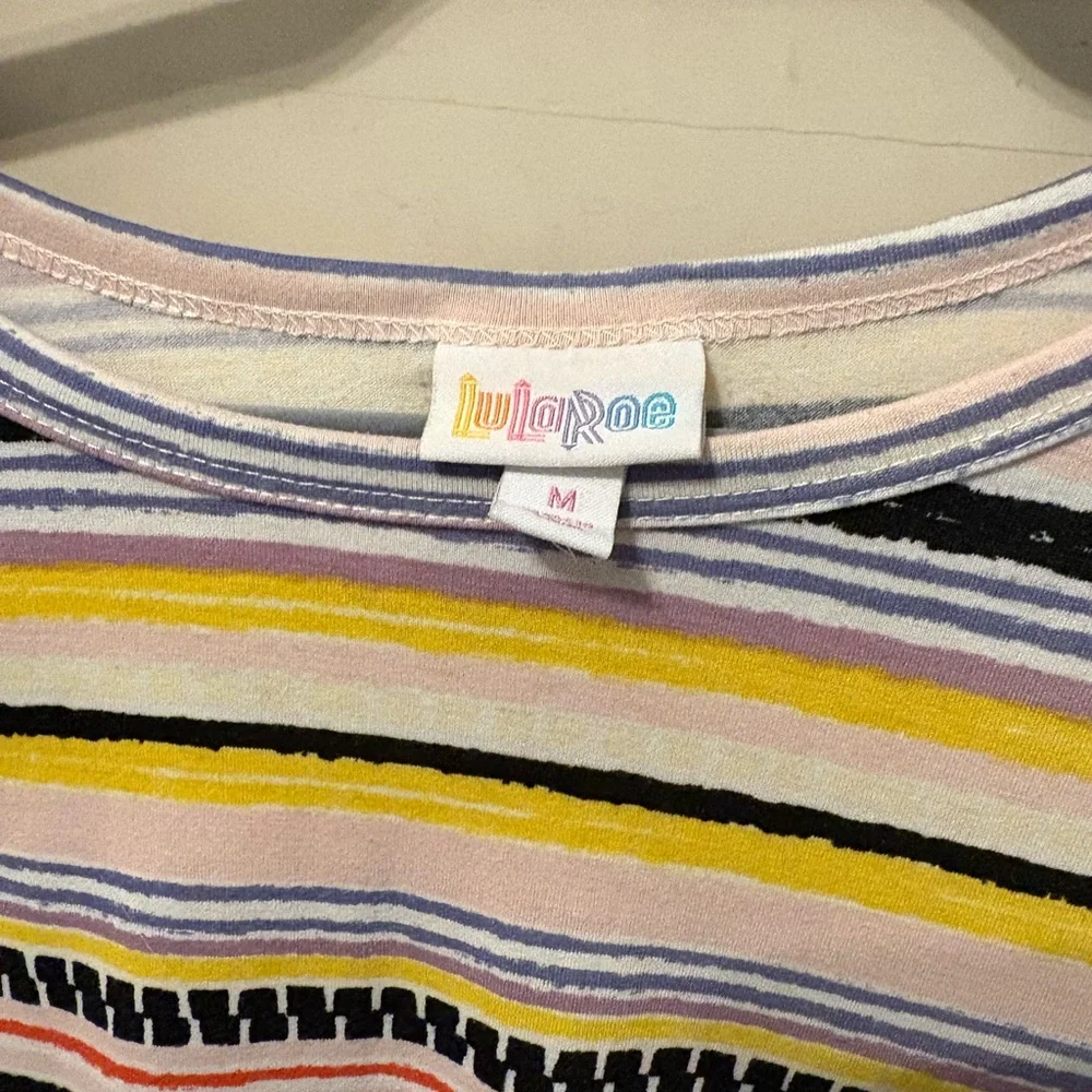 LuLaRoe Carly Multicolor Striped dress - Picture 4 of 4